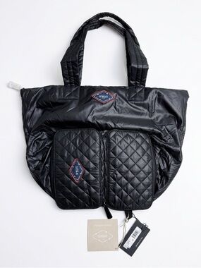 MZ Wallace Limited Edition Packable Market Tote Bag Medium in Black NWT